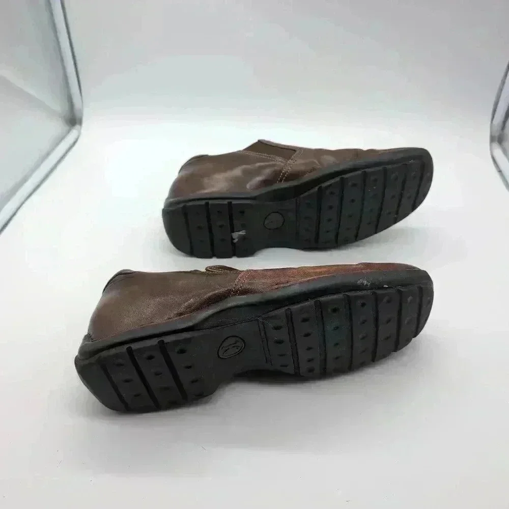 Cole Haan Zeno slip on Loafers distressed Brown Leather sz 9